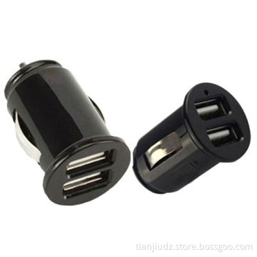 Mini In-car Chargers, 5V, 2.2A, with Two USB Outputs, Blister Packaging